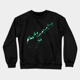 Fire guitar (Mint version) Crewneck Sweatshirt